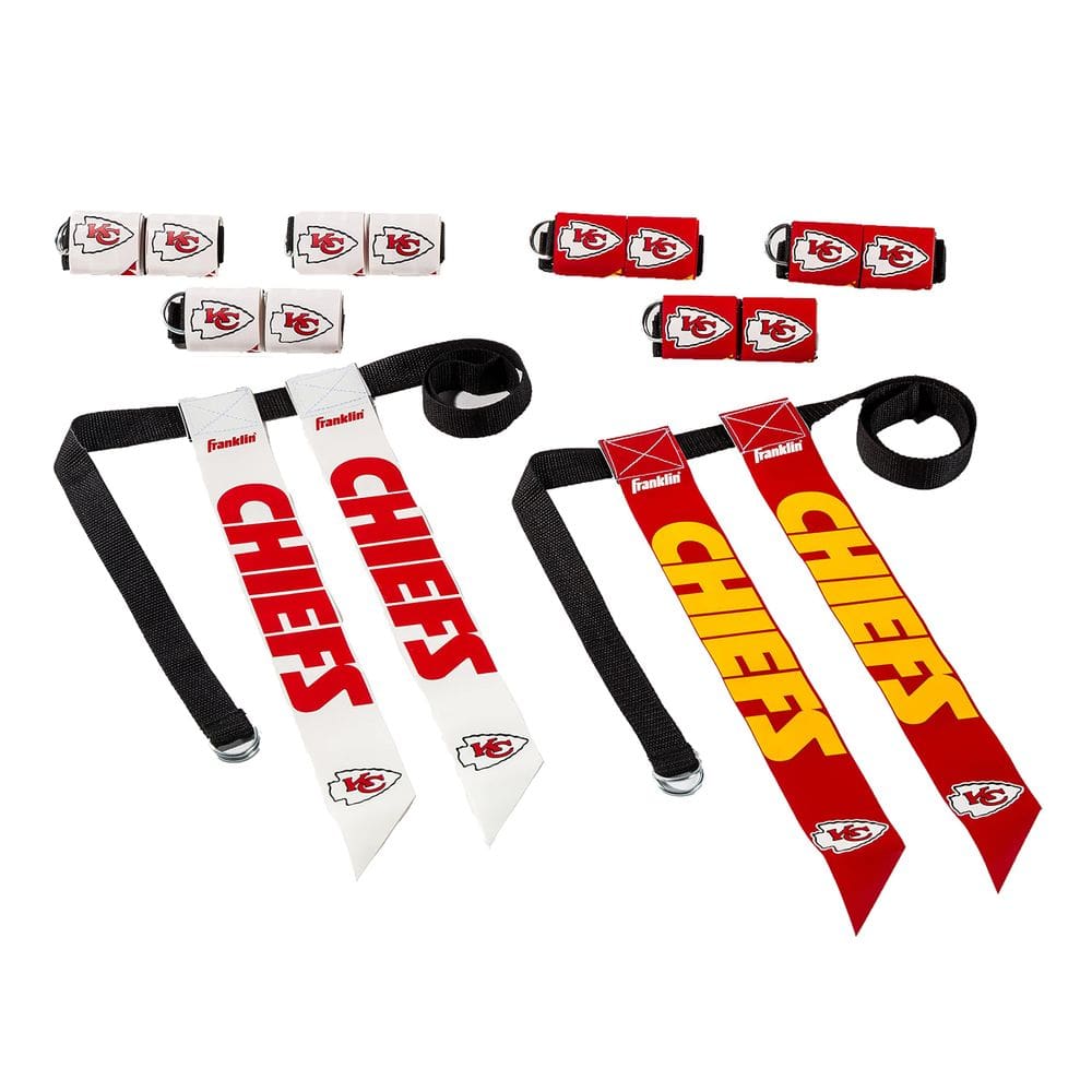 Conjunto de futebol com bandeira Franklin Sports NFL Kansas City Chiefs