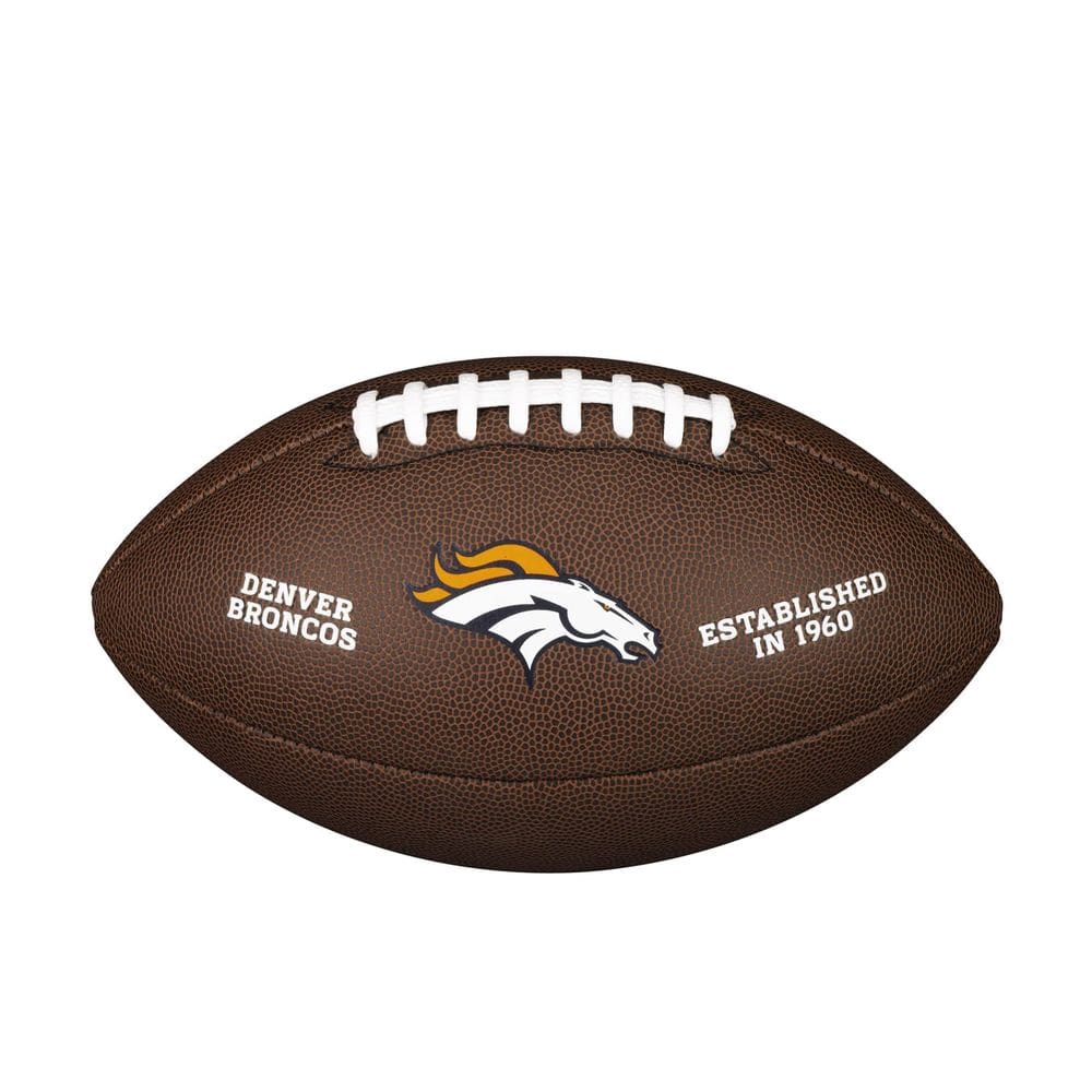 Bola de Futebol Americano Wilson NFL Oficial com Logo do Time Denver Broncos