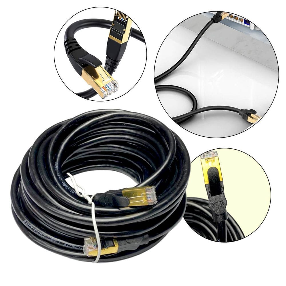 Cabo de Rede Cat8 Blindado Lan Gigabit Ethernet 10 Metros