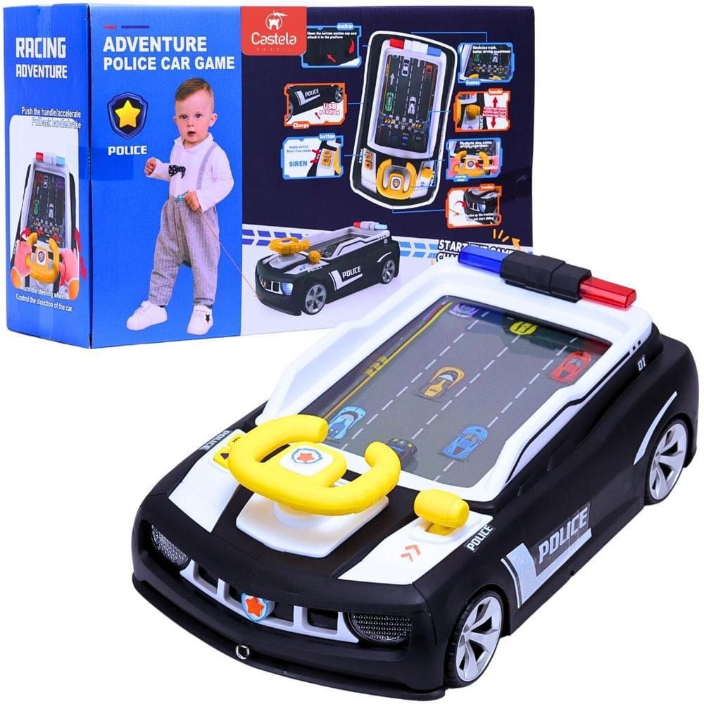Carrinho Simulador De Direção Policial Som E Luz Castela