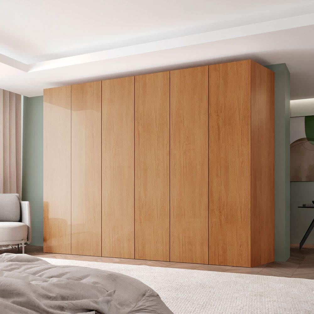 Guarda Roupa Casal Venus MDF 6 Portas e 6 Gavetas Moderna Mobilia