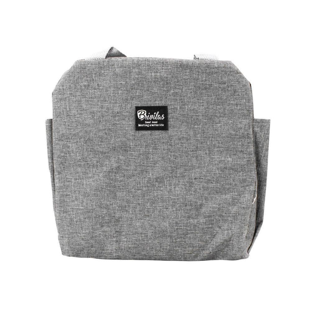 Bolsa Marmita Lancheira Termica Casual Discreta Adulto Trabalho Faculdade Cinza