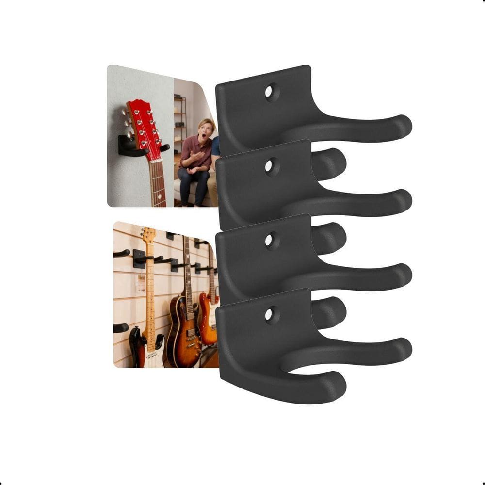 Kit 4 Suporte De Parede Universal Para Guitarra Moderno