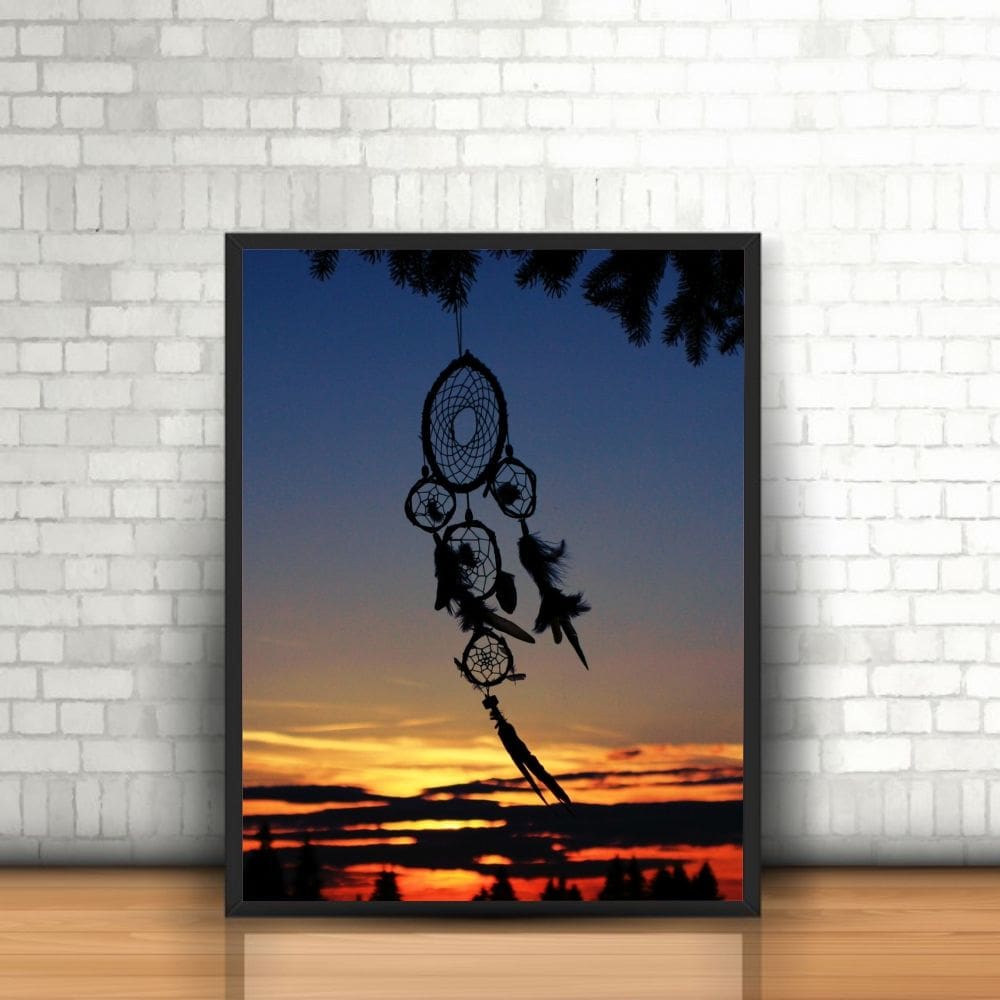 Quadro com Moldura Tumblr Filtro dos Sonhos Paisagem Amuleto