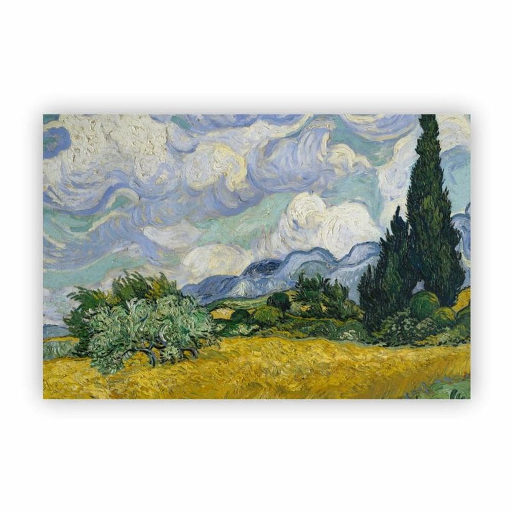 Quadro Canvas Arte Campo De Trigo Van Gogh 60X40Cm
