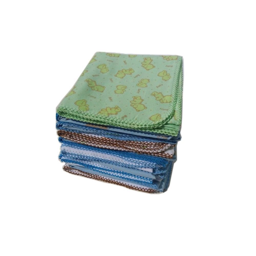 Kit 10 Fraldas 70x70cm e 10 Cueiros 80x80cm para menino