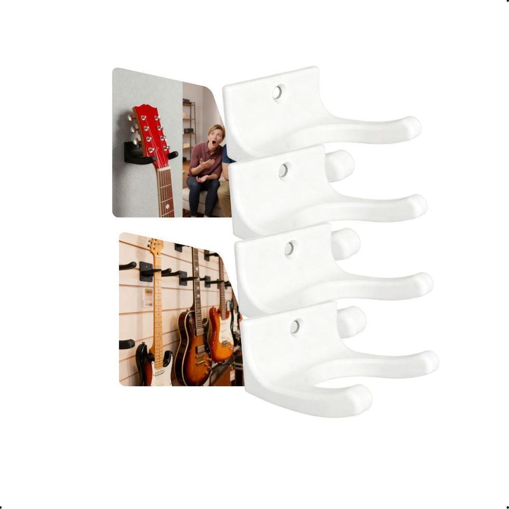Kit 4 Suporte De Parede Universal Para Guitarra Moderno