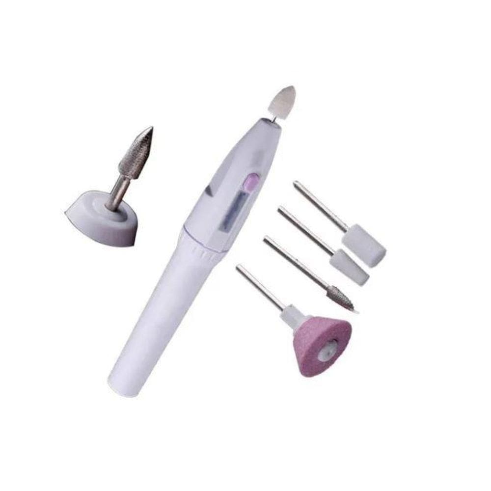 Lixa Unha Elétrica Multiuso Mão Pé Tip Acrilico 5Adaptadores