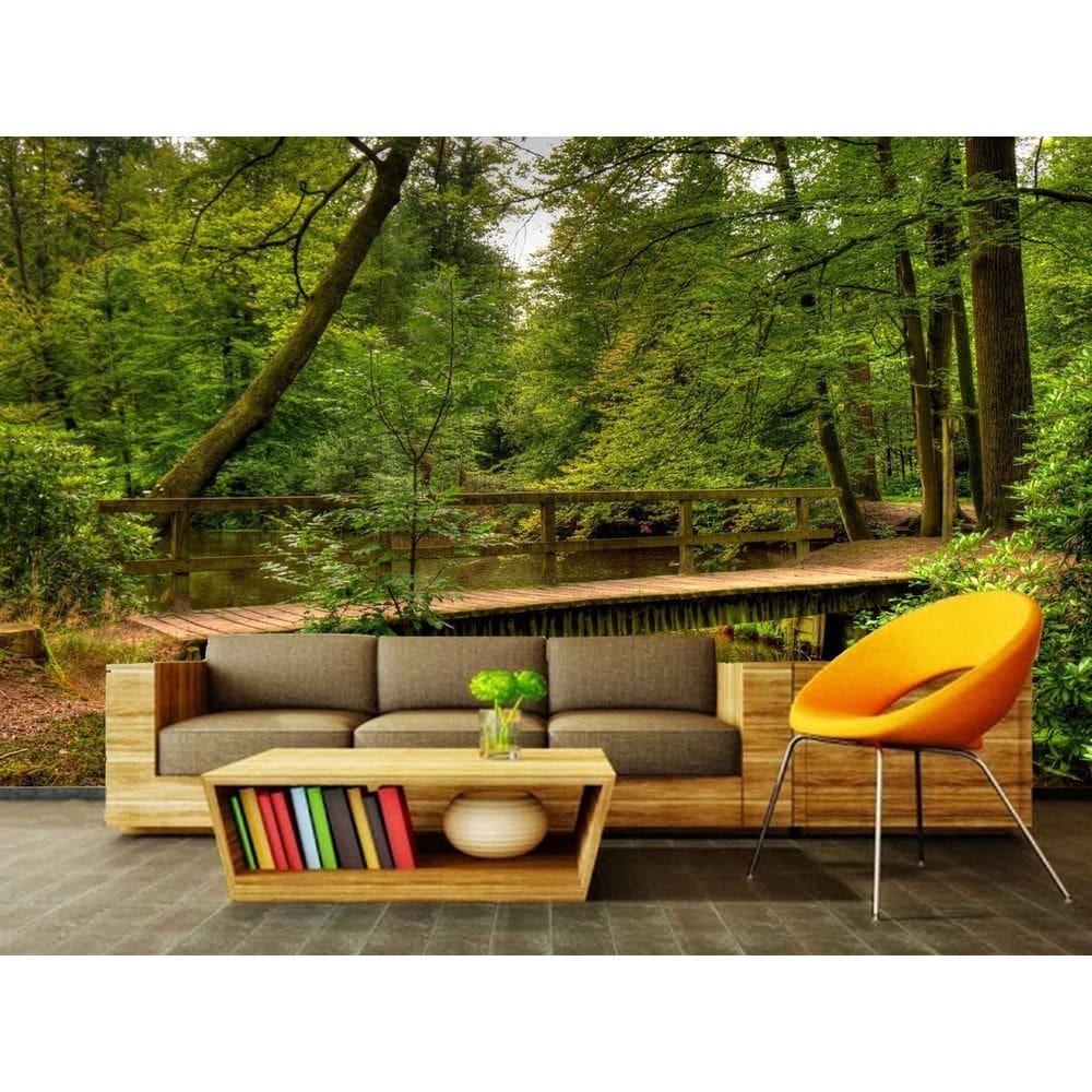 Papel de Parede Autocolante Floresta 1m x 1m - Vinílica Lisa