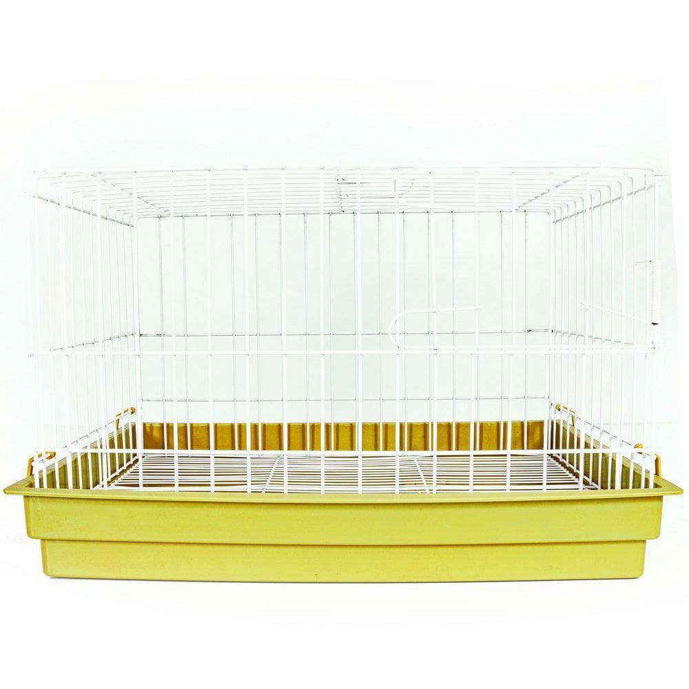 Gaiola Mini Coelho Contrera Bandeja Plastica Amarela