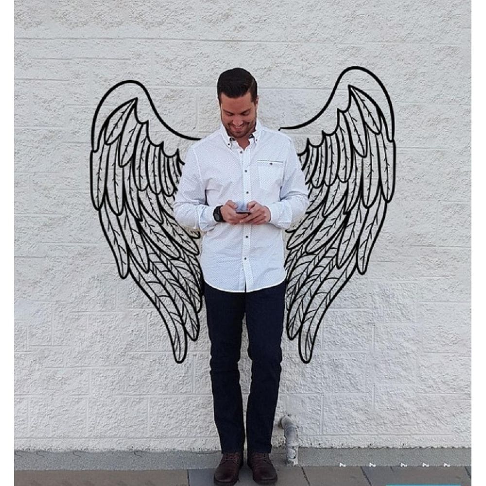 Adesivo Decorativo De Parede Asa Grande Anjo