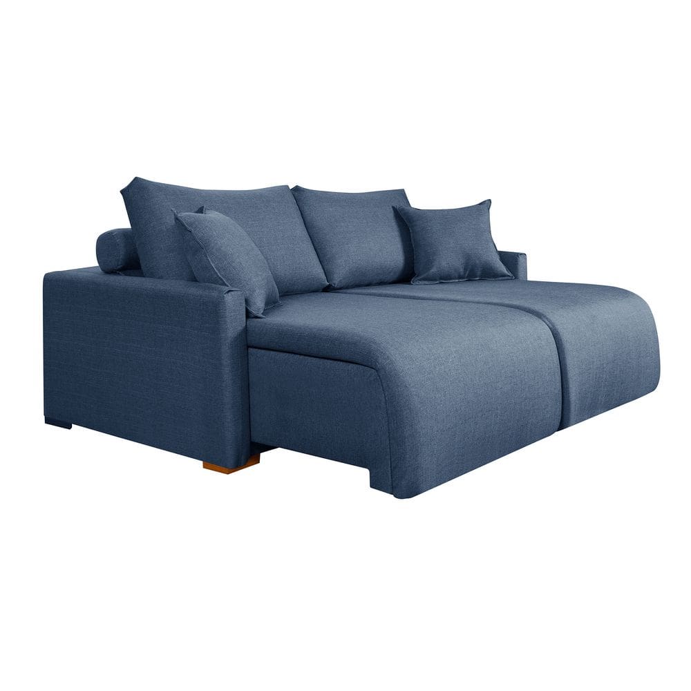 Sofá Cama Living Retrátil Milão Com Almofadas Soltas 1,80 em Linho