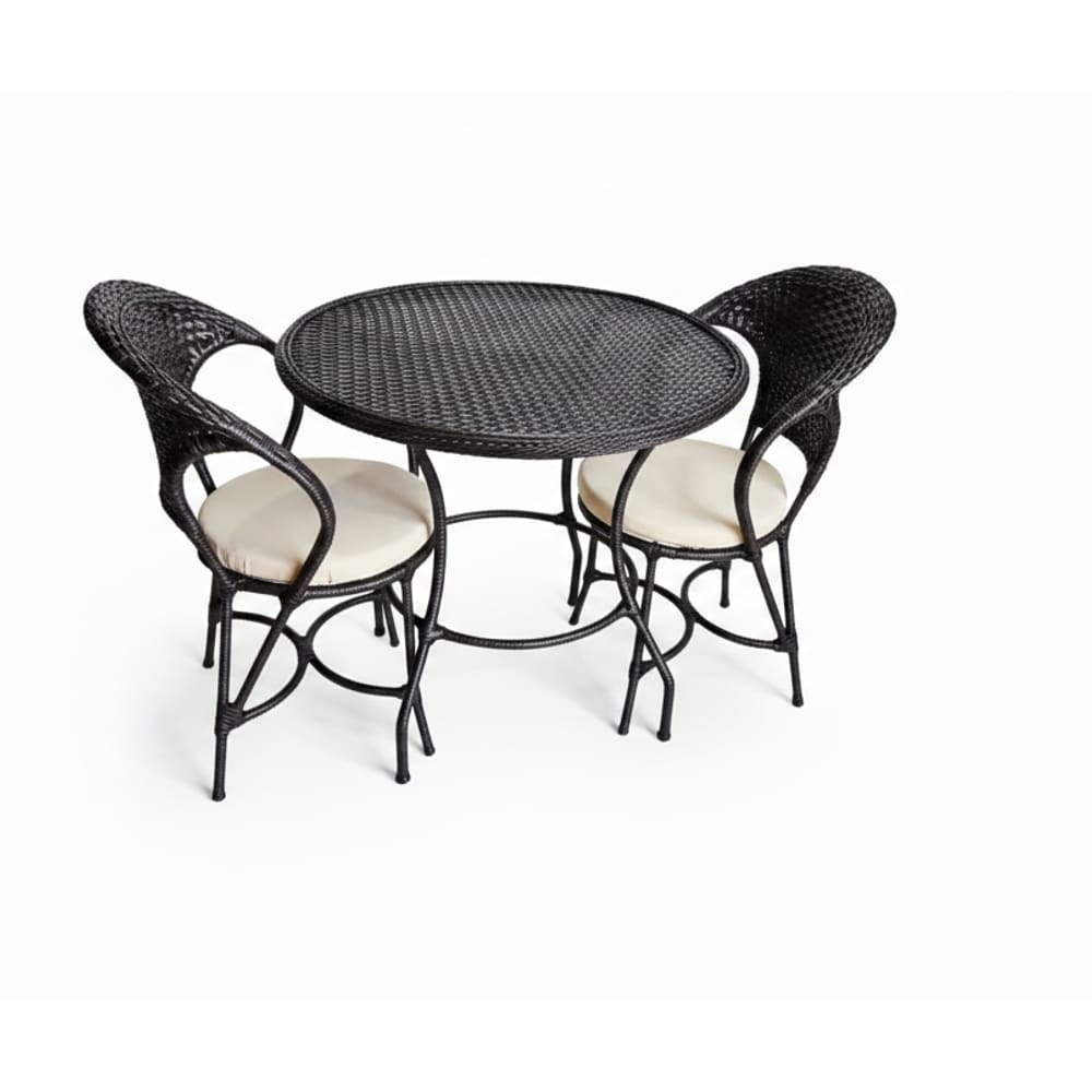 Jogo De Mesa 4 Cadeiras Fibra Junco Sintética Área Externa Fibra