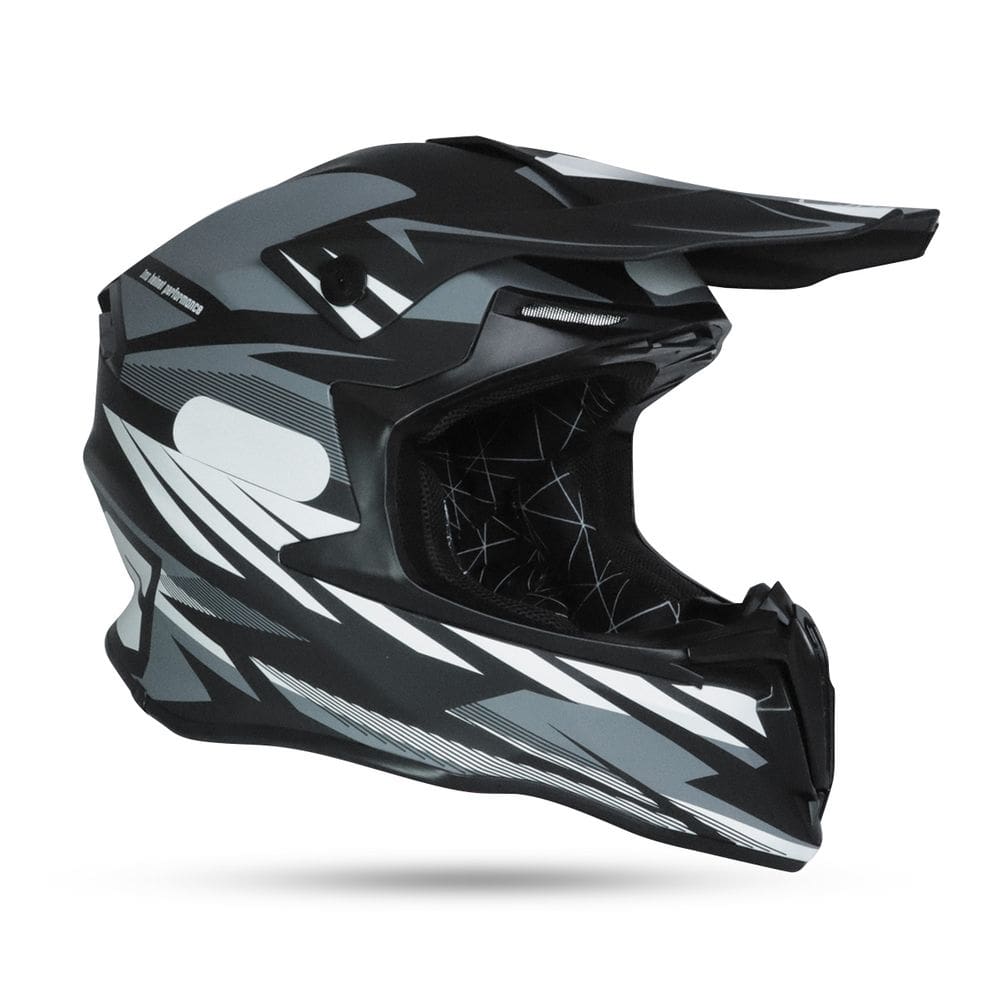 Capacete Ims Revo Preto/Cinza Motocross Trilha Enduro