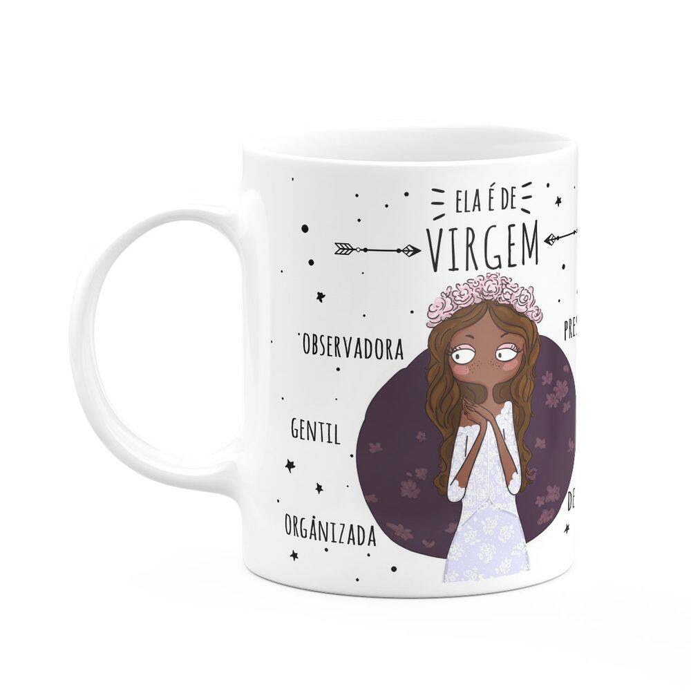 Caneca Signos Cartoon - Ela é de Virgem - M2 - 325ml
