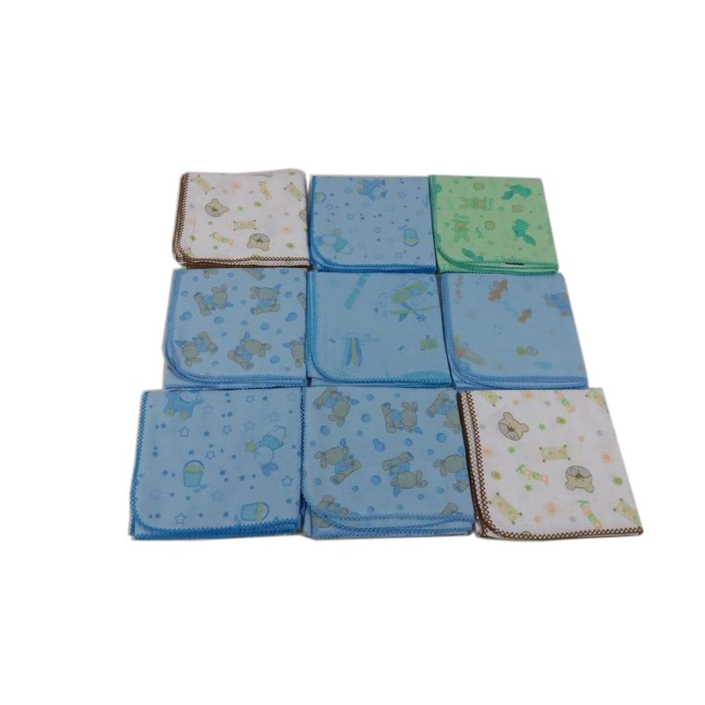 Kit Enxoval De Bebe 4 Cueiros e 17 Fraldas com croche Menino