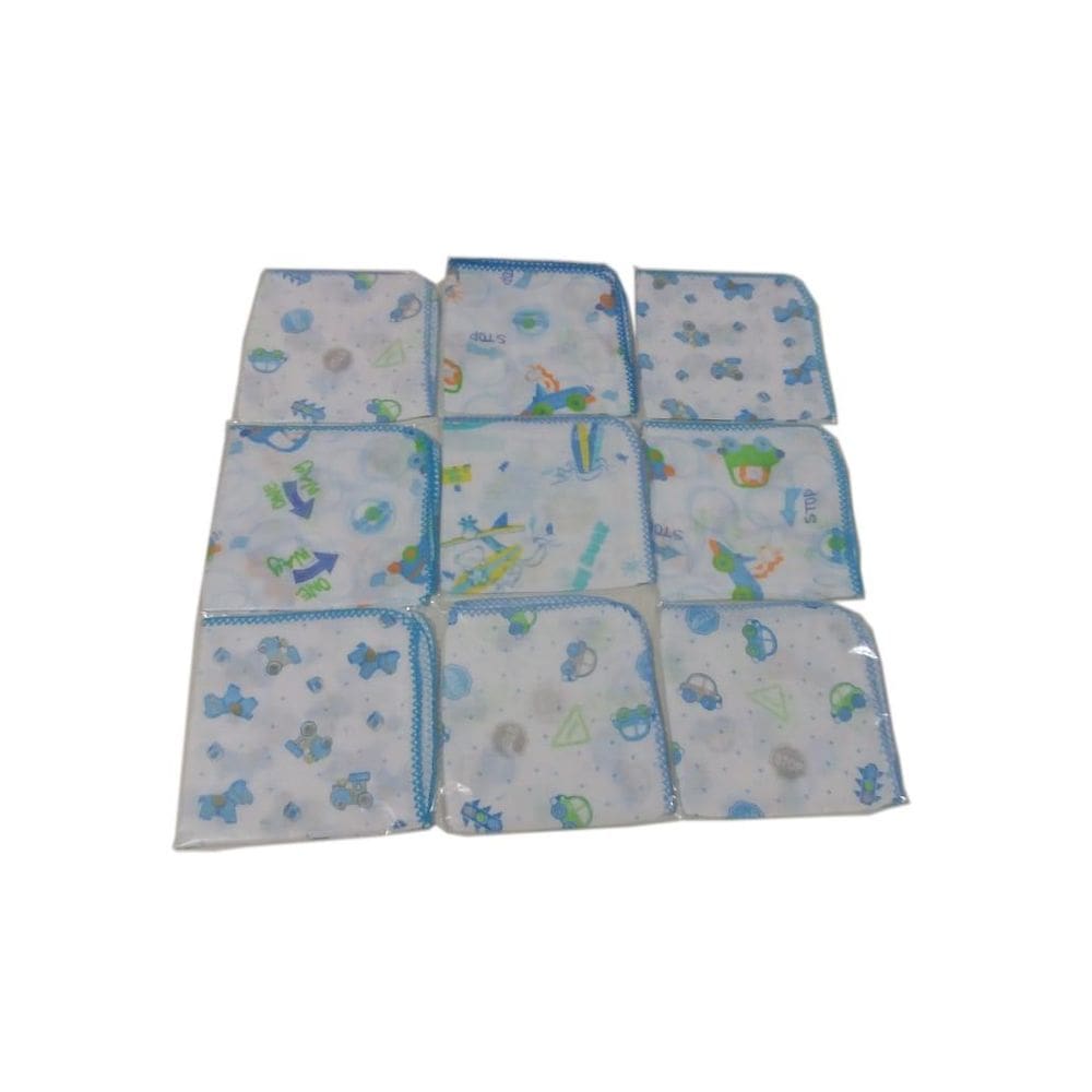 Kit 15 Fraldas 2 Toalha Banho 2 Cueiro 3 Babadores Menino