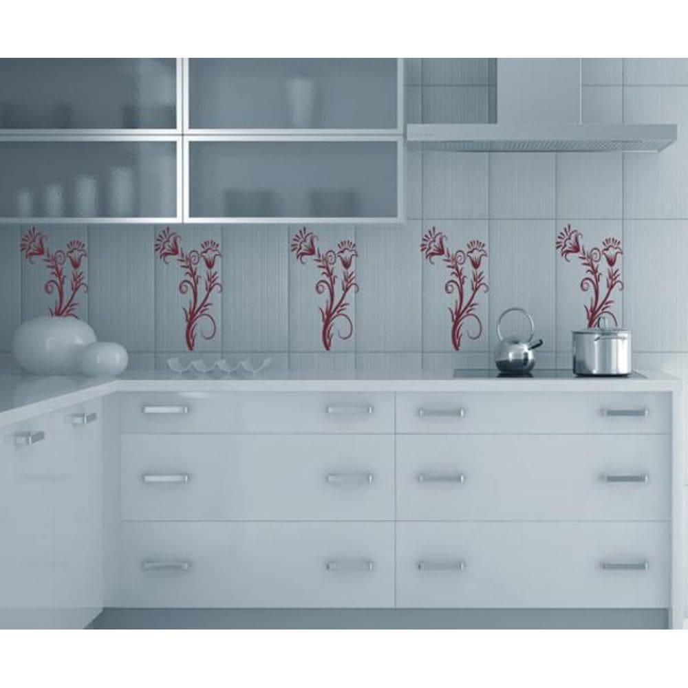 Adesivo De Parede Kit Floral Com 10 Adesivos Flores