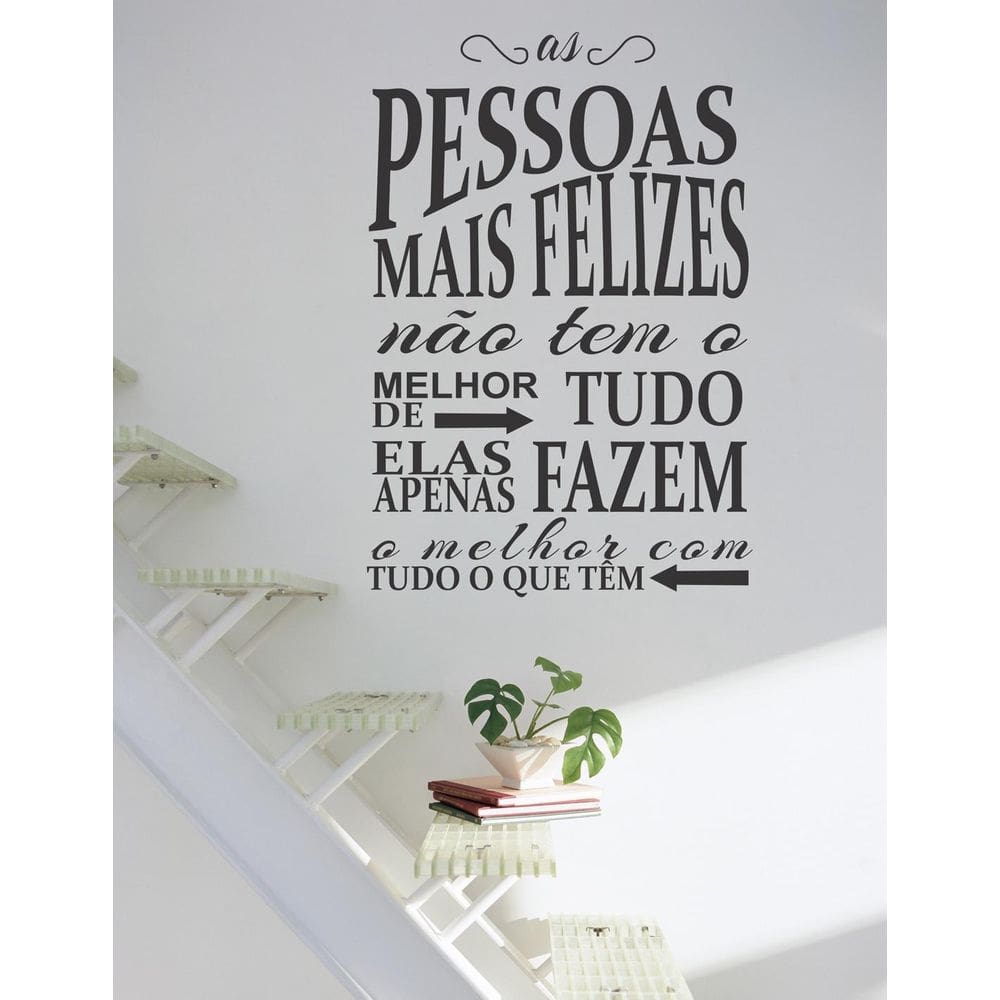 Adesivo Decorativo de Parede Frases 80x47 cm