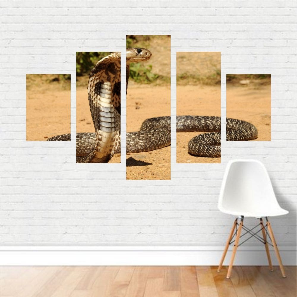 Quadro tela Canvas  Naja Serpente Cobra Peçonhenta 110x65