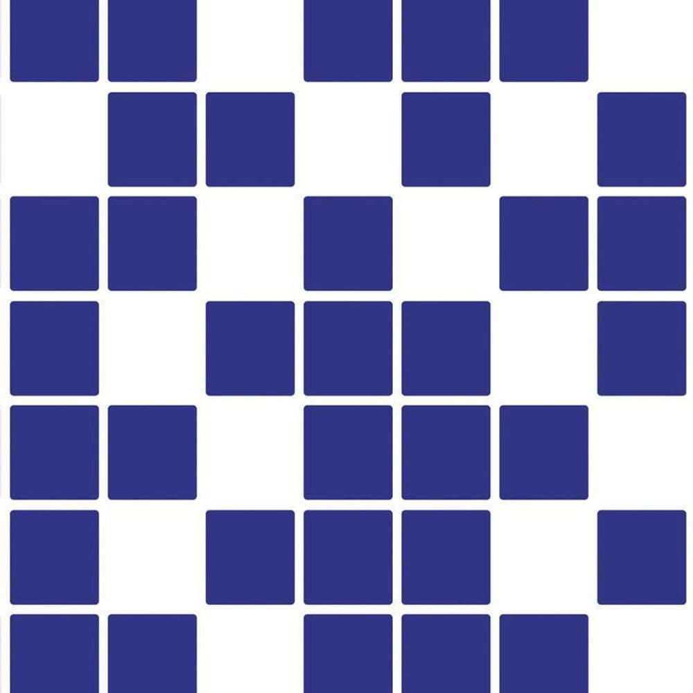 Papel Parede Pastilha Azul E Branco Adesivo Cozinha Banheiro