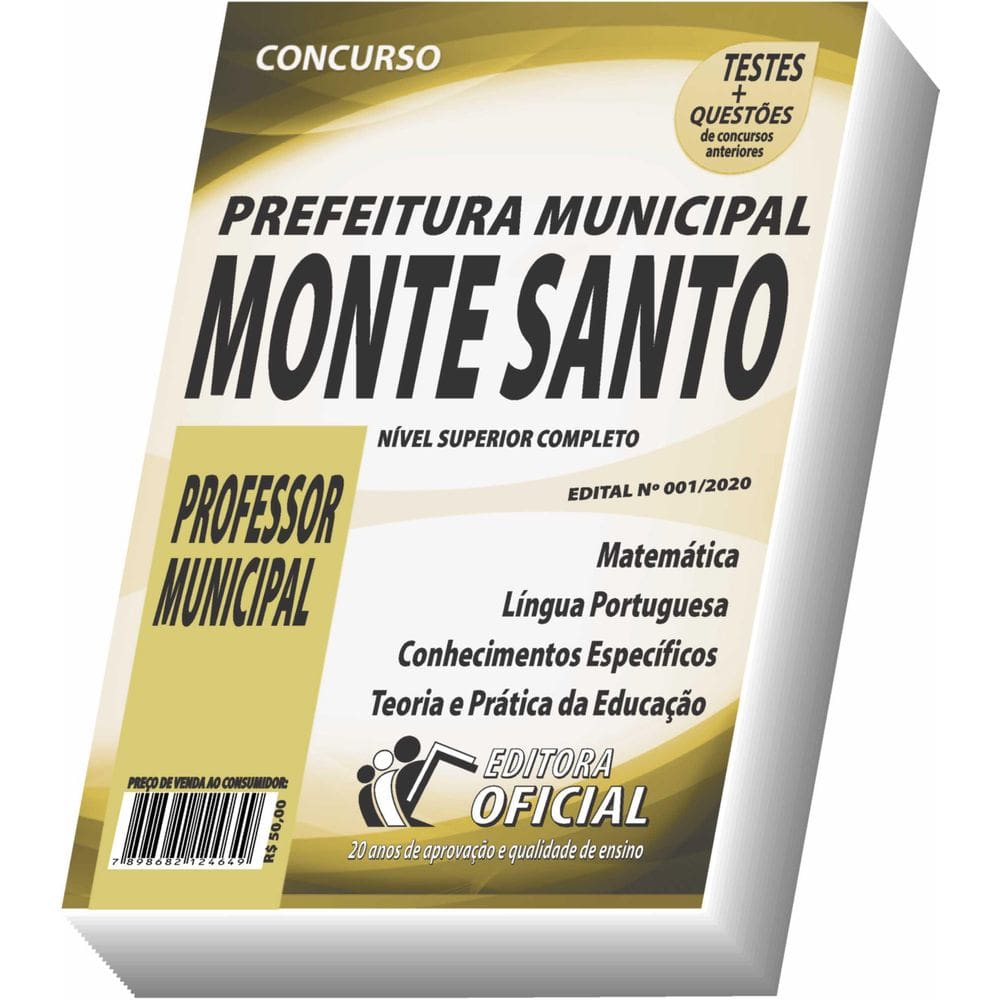 Apostila Monte Santo De Minas - Professor Municipal