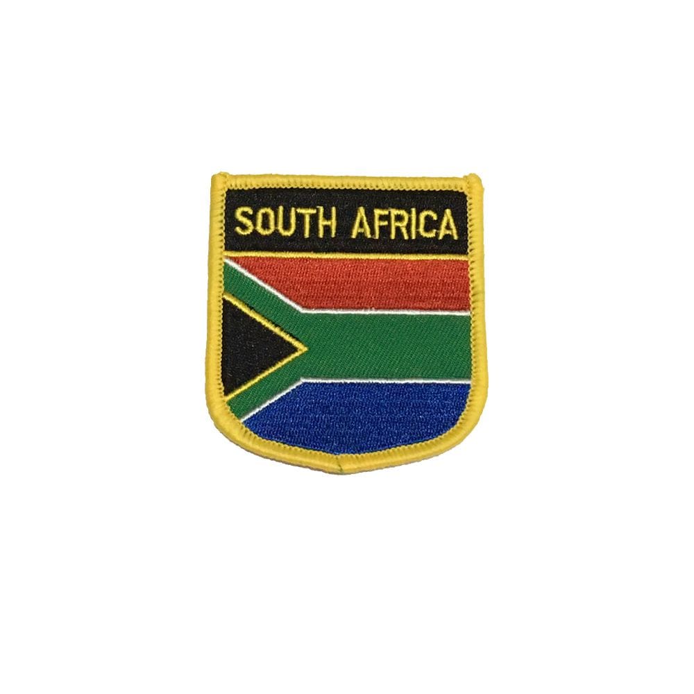 Patche Aplique Bordado Escudo Da Bandeira Da África do Sul 6x7 cm