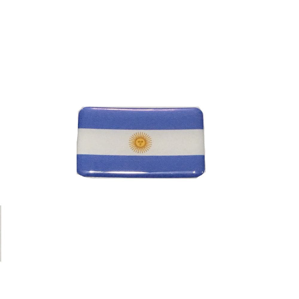 Adesivo resinado da bandeira da Argentina 9x6 cm
