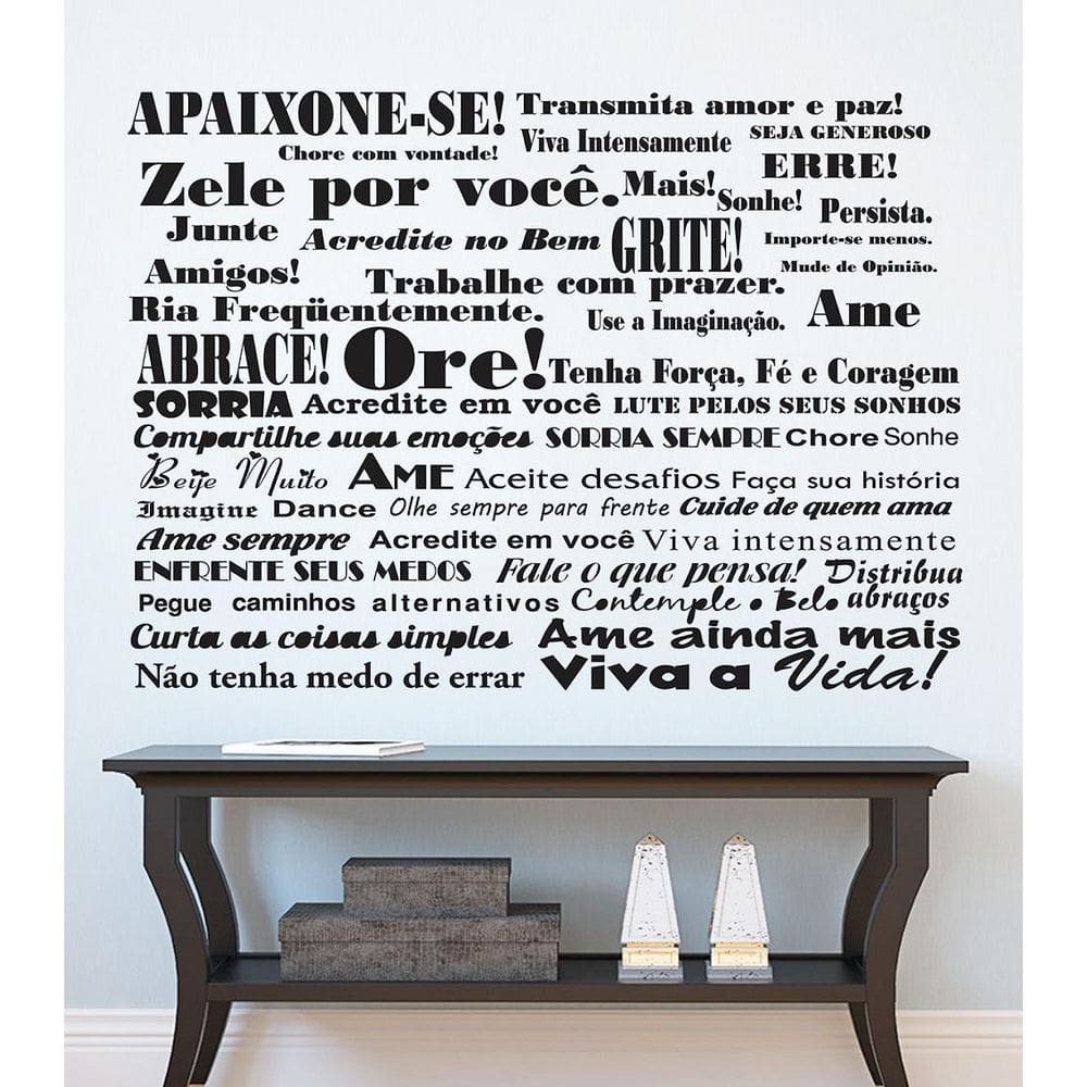 Adesivo De Decoração Frase Apaixone-se Palavra Motivacional