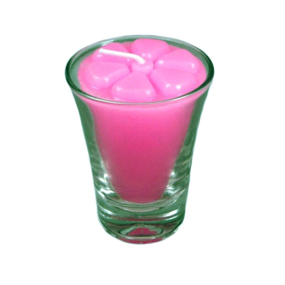 Kit 15 velas rosa 7 cm no copinho 12 h decoração festa