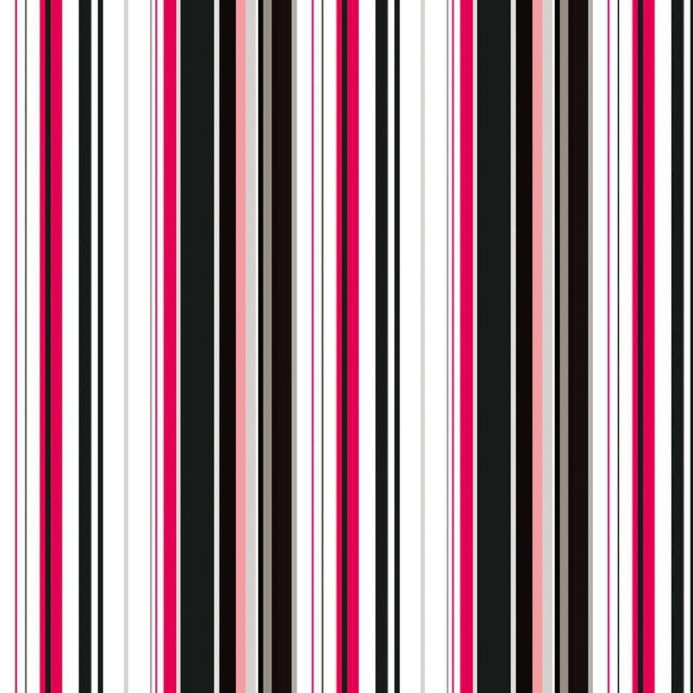 Papel De Parede Listra Preto Vermelho E Branco Adesivo Sala