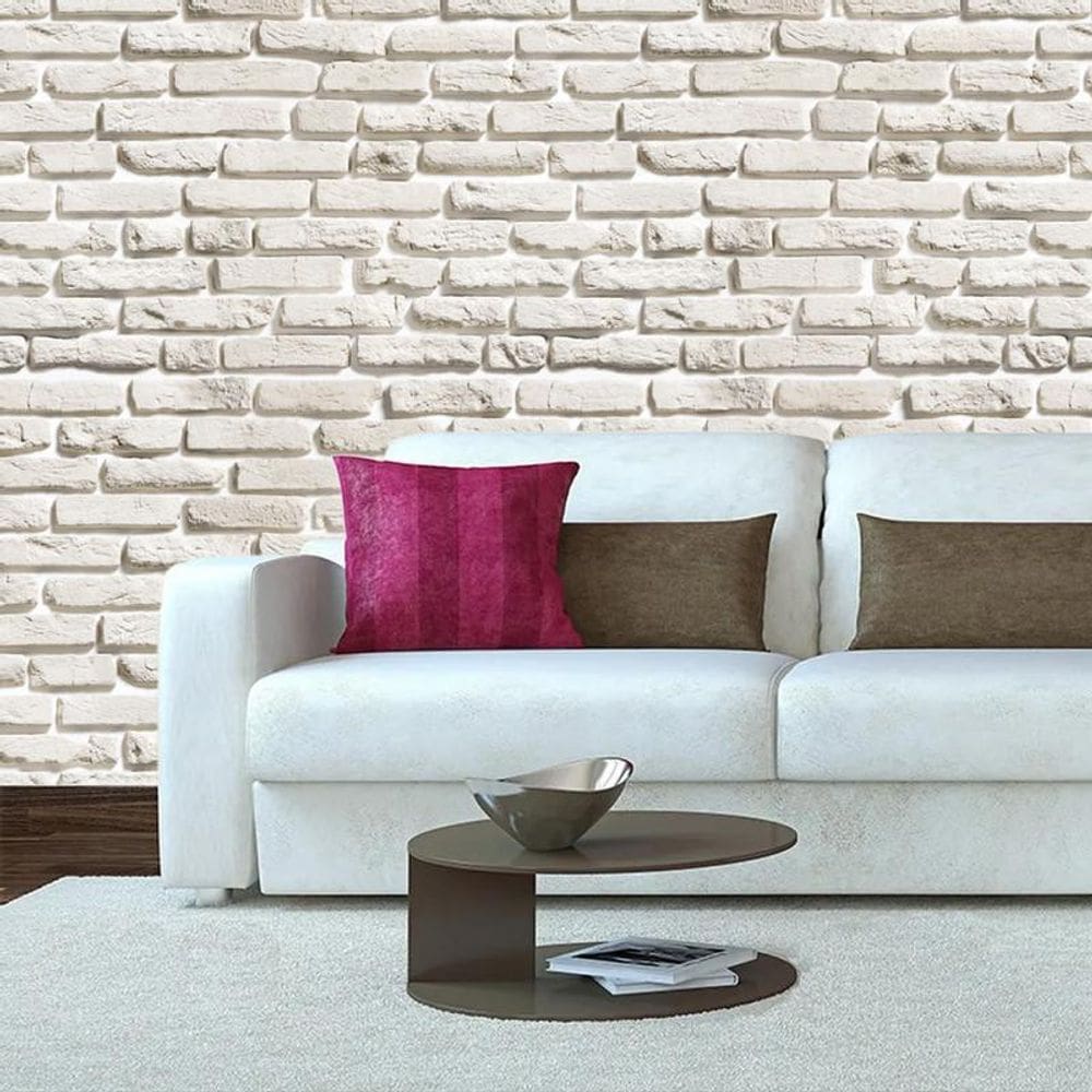 Papel Parede Tijolos Pó De Mico Adesivo Lavavel Sala Quarto