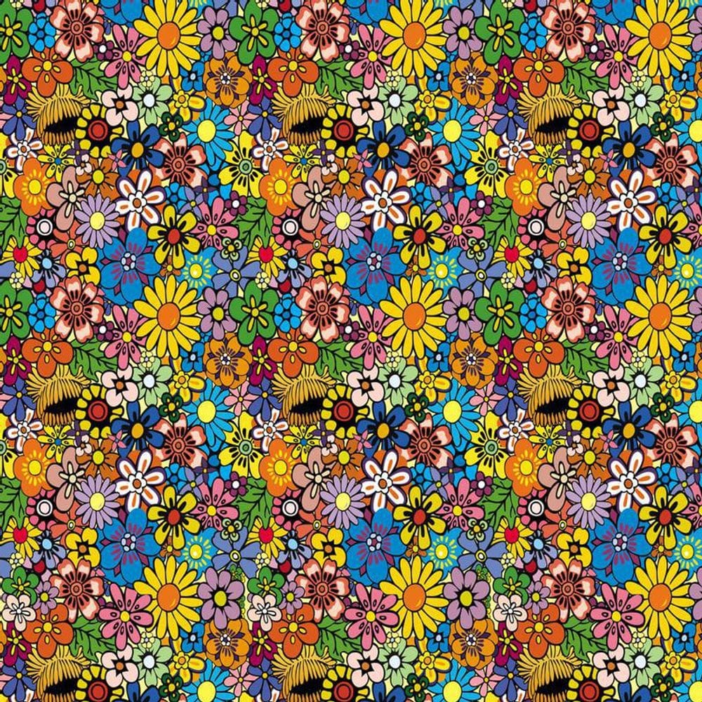 Papel De Parede Flores Coloridas Autocolante Vinilico Quarto