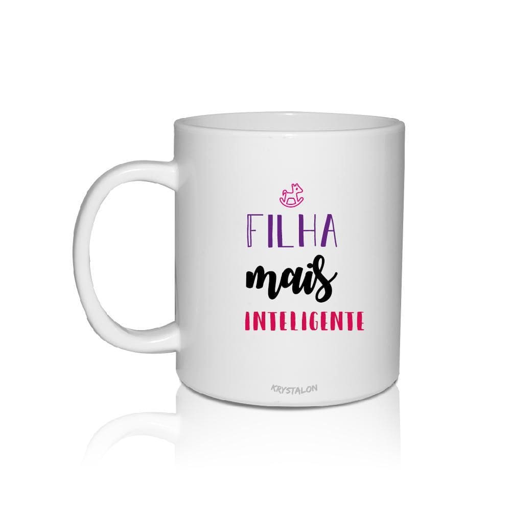 Caneca Branca Dia Das Crianças Filha Mais Inteligente