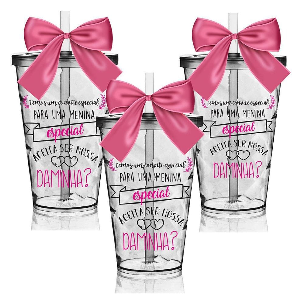 3 Copos Lembrancinha Twister Personalizado Daminha