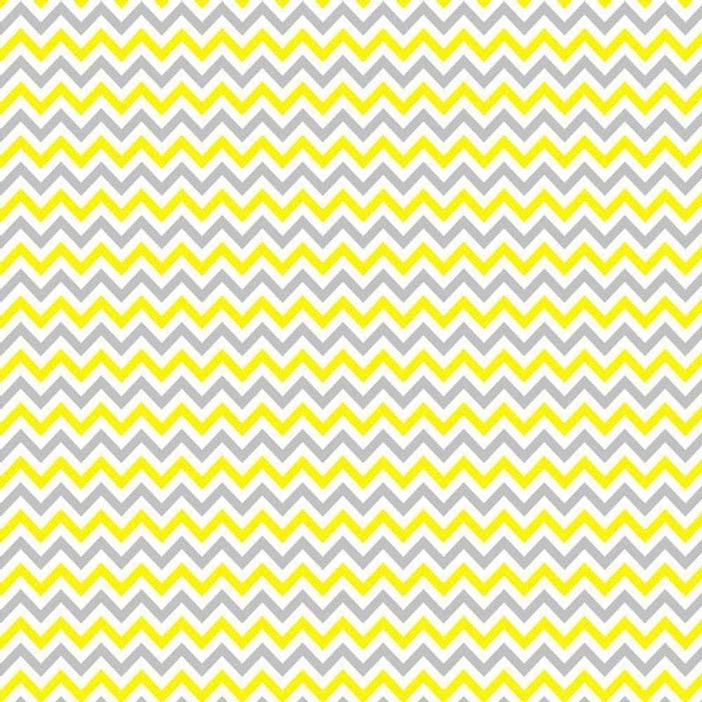 Papel De Parede Amarelo Cinza E Branco Chevron Adesivo Sala