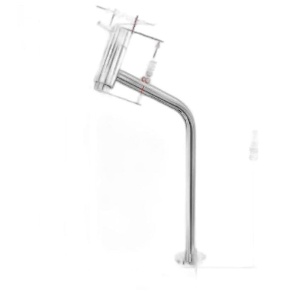 Cuba De Vidro Oval 47Cm Marrom+ Válvula + Torneira Metal