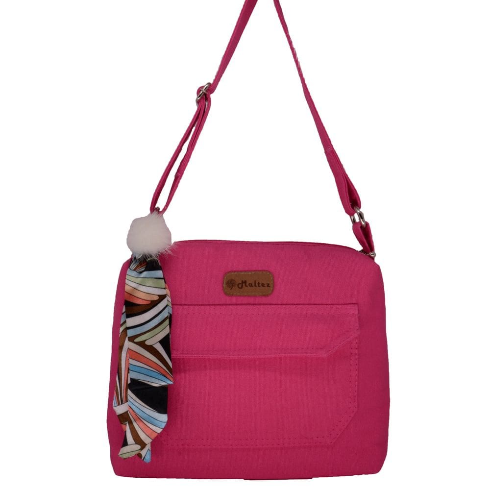 Bolsa Tereza com Lenço-pompom Pink - Fábio Maltez