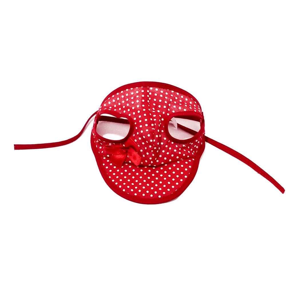 Boné para Cachorro viseira vermelho bolinhas de poá tam P