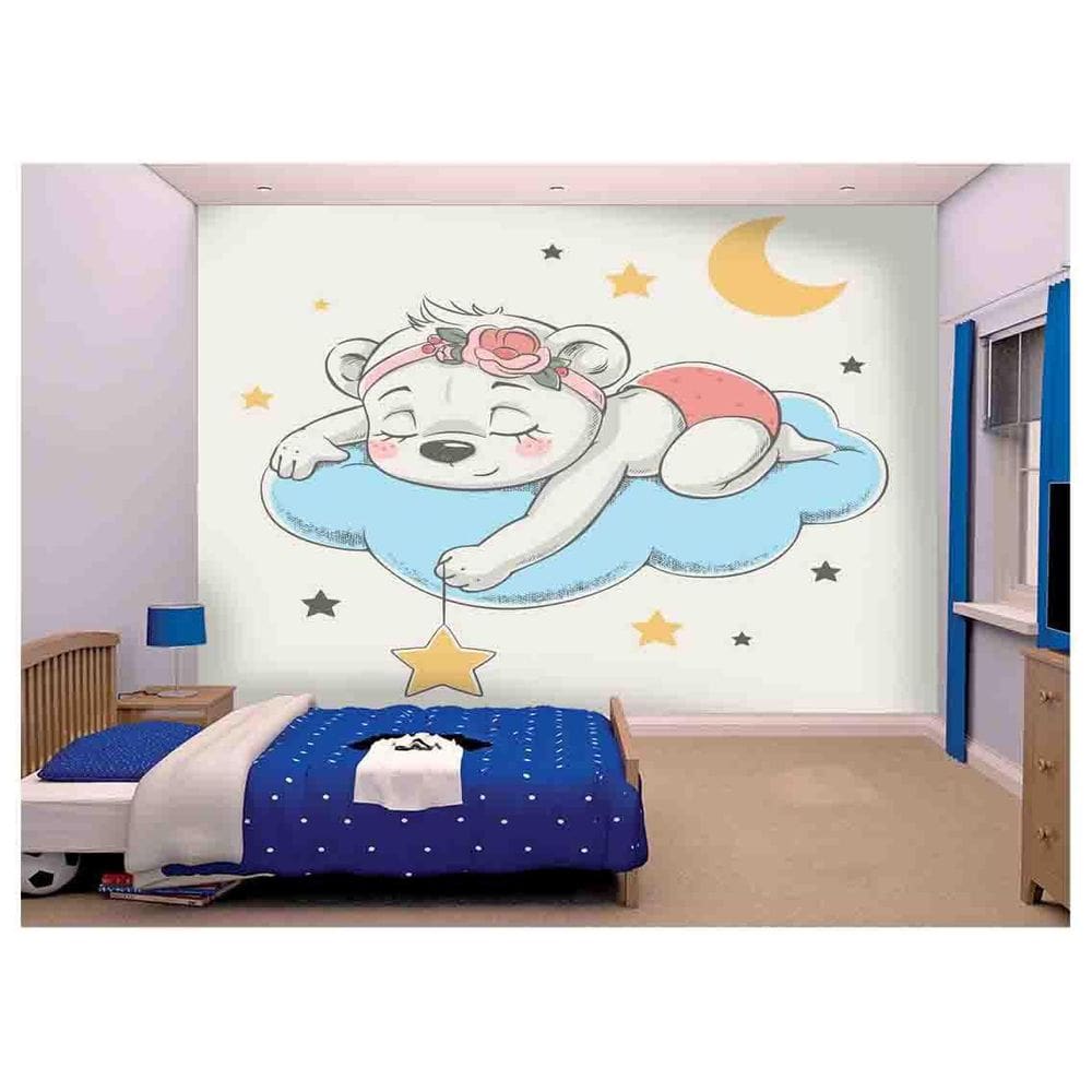Papel De Parede Infantil Ursinho Quarto Bebê  Azs145