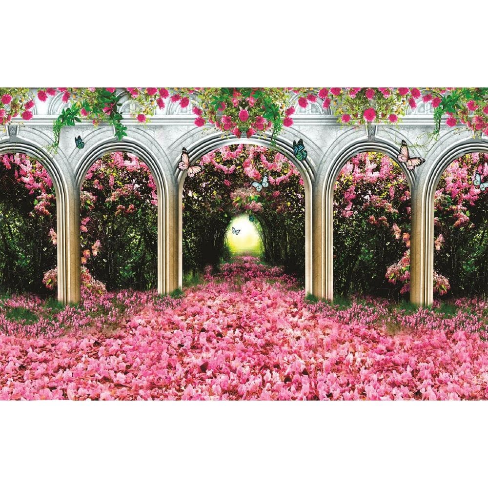 Fundo Fotográfico Em Tecido Jardim  2,20X1,50