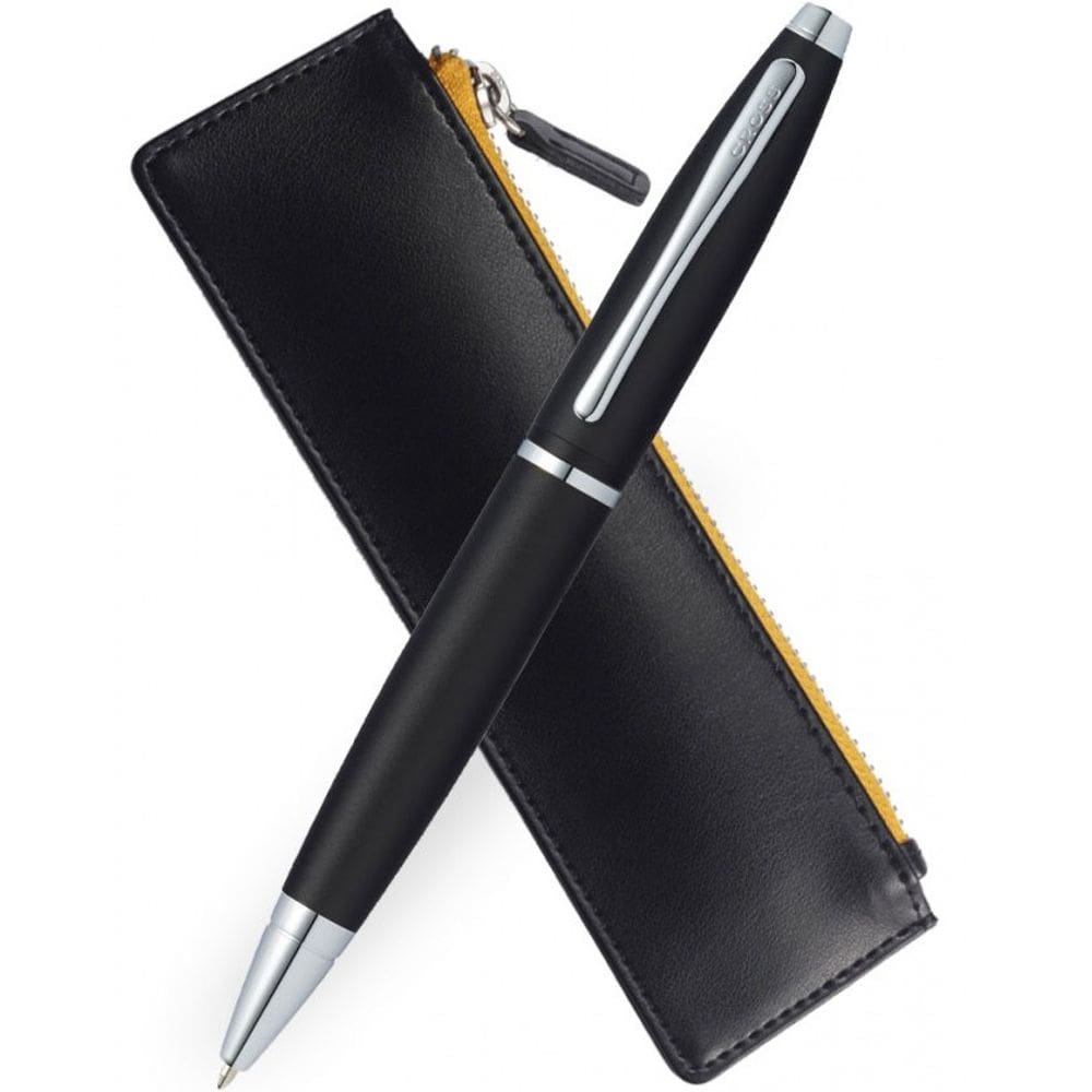 Caneta Cross Calais Esfero Preta Porta Canetas At0112-14/1