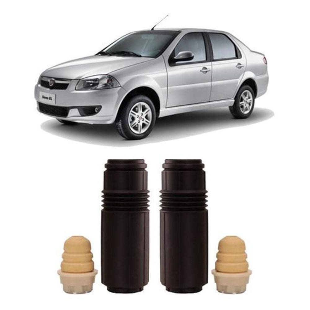 Par Batente Suspensão Traseira Fiat Siena 2013 2014 2015