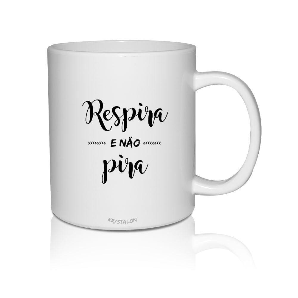 Caneca Branca Personalizada Para Home Office Respira