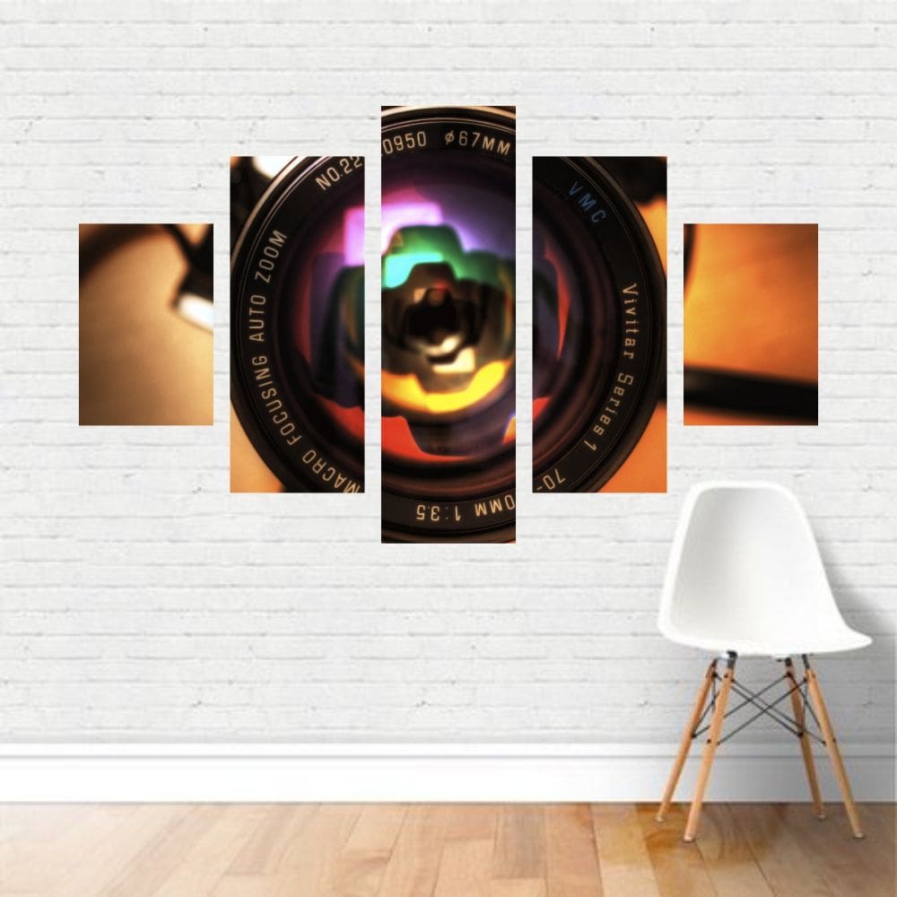 Quadro Profissões Fotografia Câmera Lente Photo Máquina Canv
