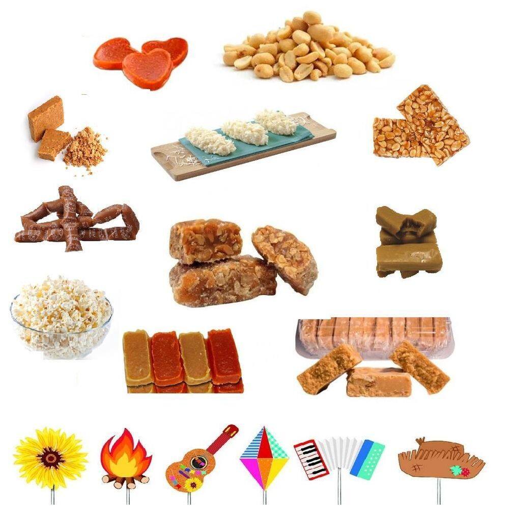 Kit Doces Para Festa Junina 15 Pessoas + Bandeirinhas
