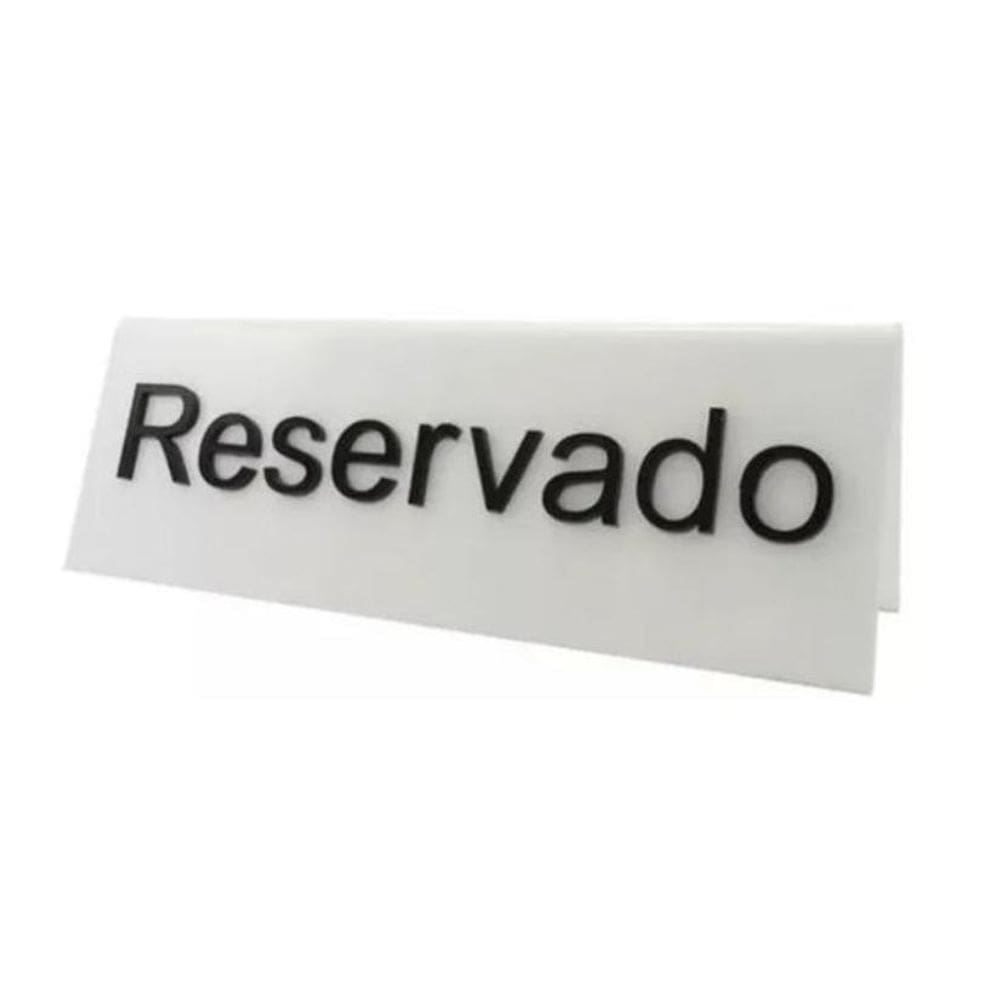 Placa Reservado Casamento Bar Restaurante Festas Alto Relevo