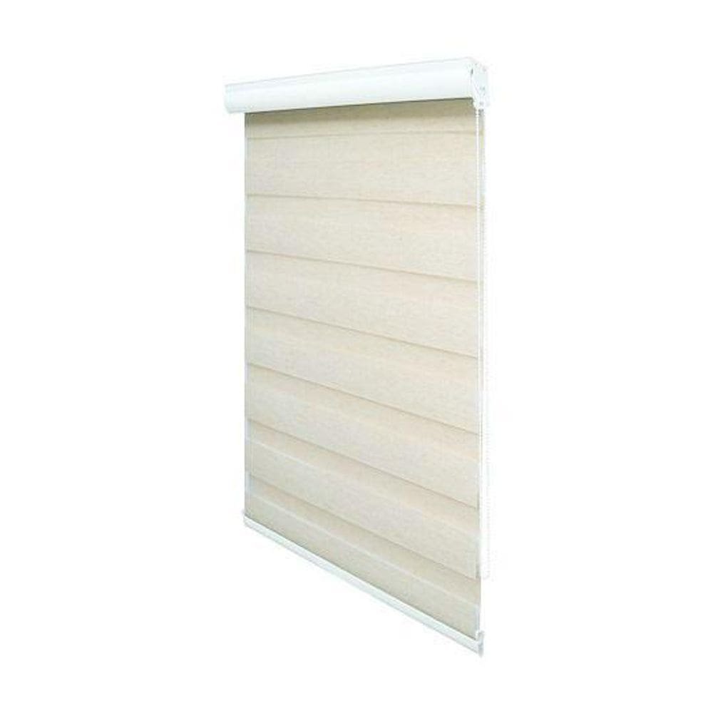 Persiana Rolo Duplo Bandô Bege 120 L X 160 A Cortina Zebra