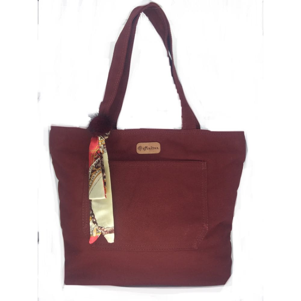 Bolsa Lulu com Lenço-Pompom Vinho - Fábio Maltez