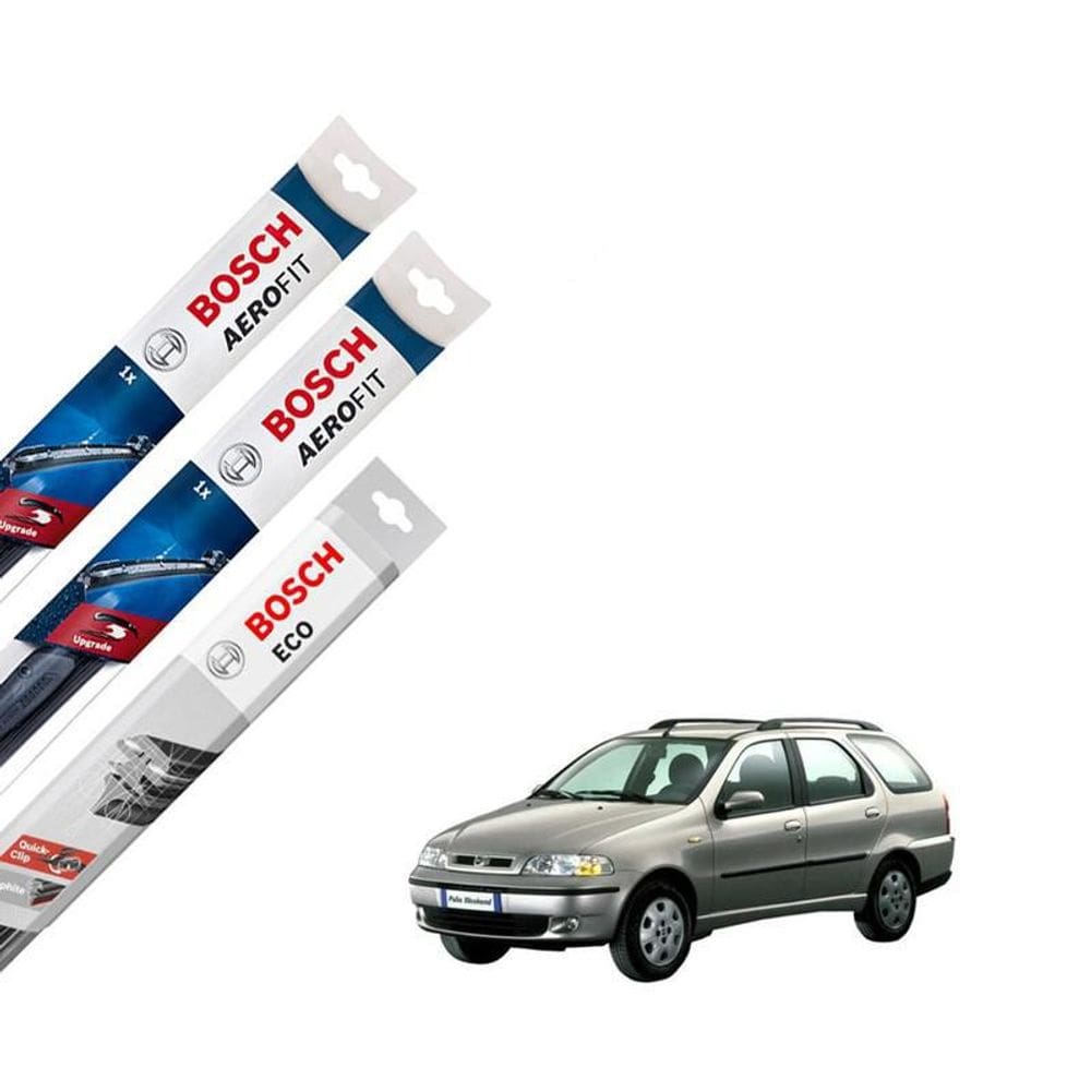 Kit Limpador Parabrisa Bosch Palio Adventure 2001 2002 2003